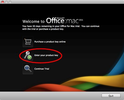 Find office product key mac